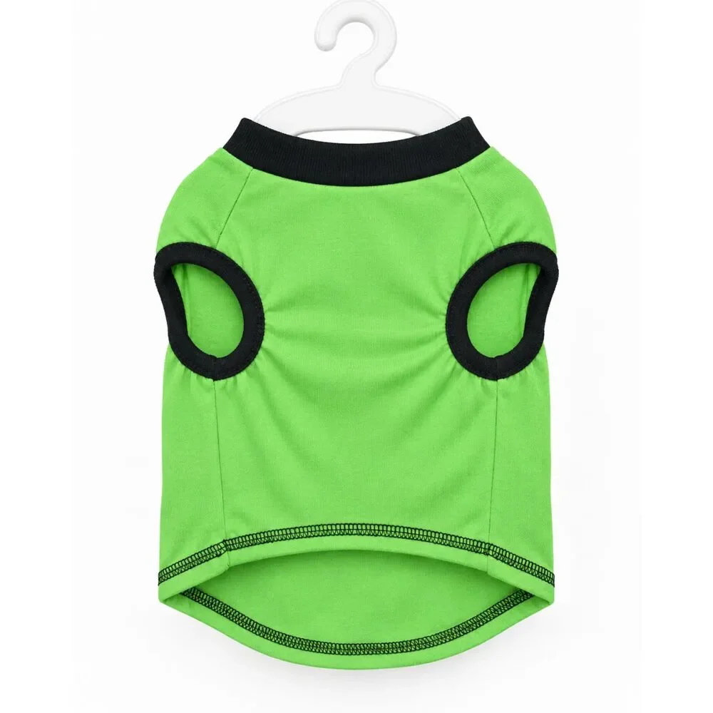 “I’m Here for the BOOS!” Halloween Dog Shirt – Green Pet Costume Tee, Size Small